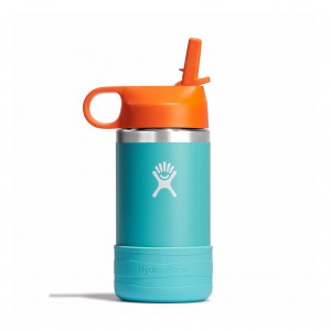 Hydro Flask 12 oz Kids Wide Mouth w/ Straw Cap Bottles Seaspray | 79YPNCTMA