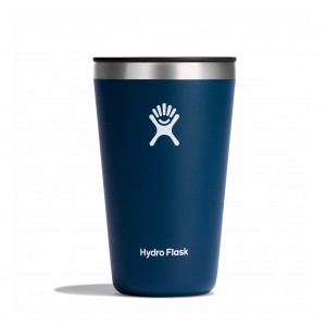 Hydro Flask 16 oz All Around Tumbler Cups & Tumblers Indigo | 71KEXUHYF