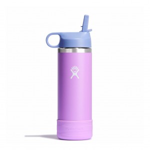 Hydro Flask 18 oz Kids Wide Mouth w/ Straw Cap Bottles Anemone | 75SJMNXWL