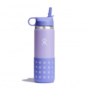 Hydro Flask 20 oz Kids Wide Mouth w/ Straw Lid Bottles | 58TVBSUIO