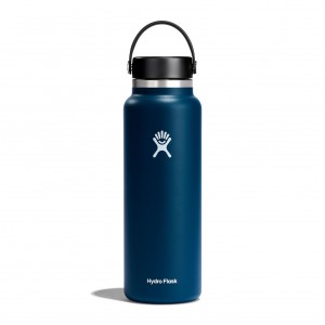 Hydro Flask 20 oz Wide Mouth Bottles Indigo | 17HFMICZK
