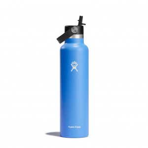 Hydro Flask 24 oz Standard Mouth with Flex Straw Cap Bottles Cascade | 32KMLNIAP