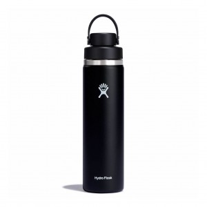 Hydro Flask 24 oz Wide Mouth with Flex Chug Cap Bottles Schwarz | 90IGACPMU