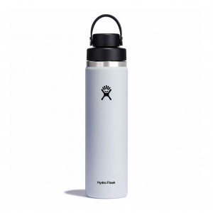 Hydro Flask 24 oz Wide Mouth with Flex Chug Cap Bottles Weiß | 78VBHXWQP