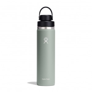 Hydro Flask 24 oz Wide Mouth with Flex Chug Cap Bottles Agave | 02HFERIWP