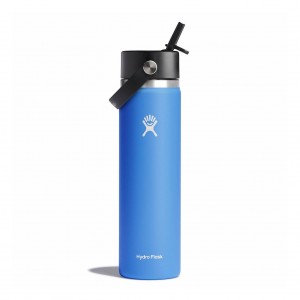 Hydro Flask 24 oz Wide Mouth with Flex Straw Cap Bottles Cascade | 41JFRDHPW