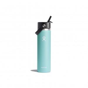 Hydro Flask 24 oz Wide Mouth with Flex Straw Cap Bottles Dew | 12IAVHXEG