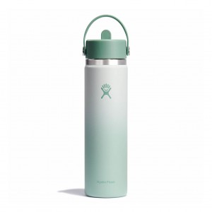 Hydro Flask 24 oz Wide Mouth with Flex Straw Cap Bottles Matcha Ombre | 90RYMGIUC