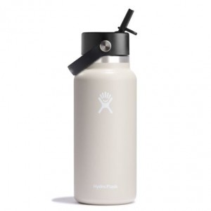 Hydro Flask 32 oz Wide Mouth with Flex Straw Cap Bottles Oat | 29RNJTSAY