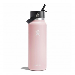 Hydro Flask 40 oz Wide Mouth with Flex Straw Cap Bottles Trillium | 30YDFNPME