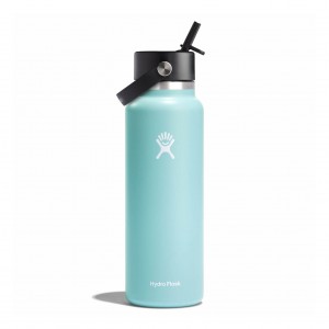 Hydro Flask 40 oz Wide Mouth with Flex Straw Cap Bottles Dew | 09UVPYHQT
