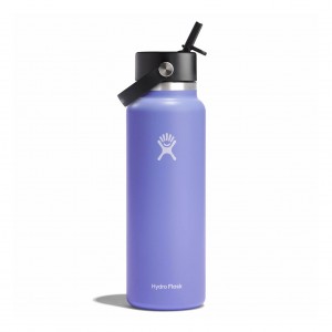 Hydro Flask 40 oz Wide Mouth with Flex Straw Cap Bottles Lupine | 97MSNYWJK