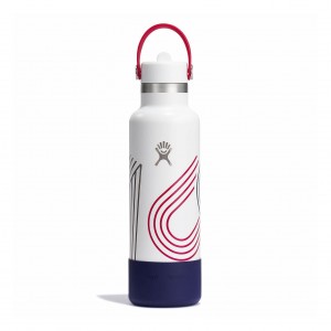 Hydro Flask USA 21 oz Standard Mouth with Flex Straw Cap Bottles | 94IEXRAFY