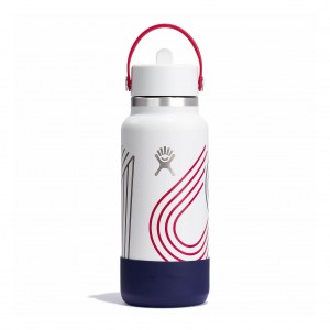 Hydro Flask USA 32 oz Wide Mouth with Flex Straw Cap Bottles | 75QRGKUST